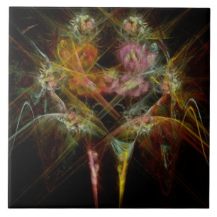 Fractal - Christ - Angels Embrace Tile