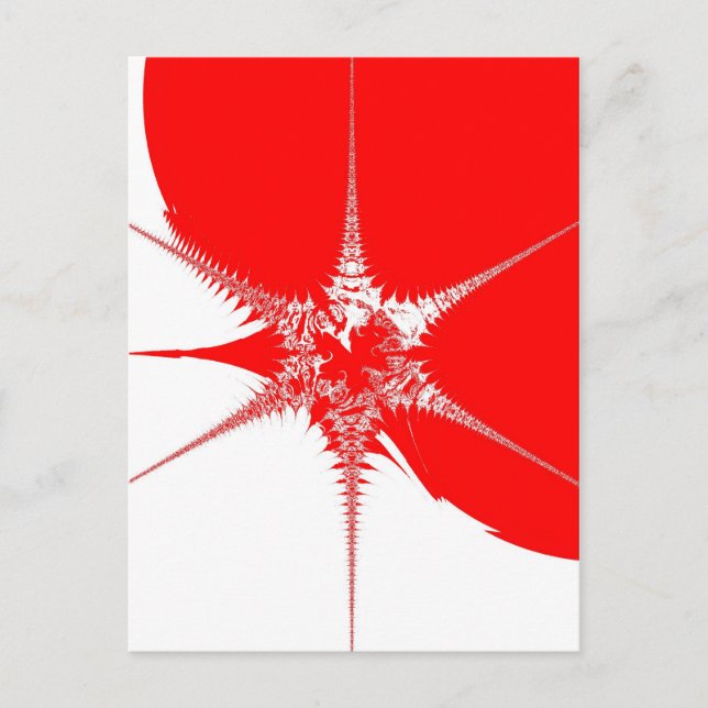 Fractal Christmas ornament Holiday Postcard (Front)