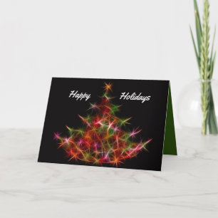 Fractal Christmas Tree Holiday Card
