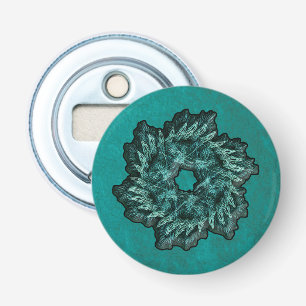 Fractal Christmas Wreath Bottle Opener