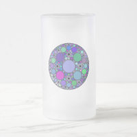 Fractal Circles in Purple Pink Blue Green