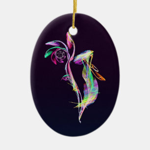 Fractal - Cockatoo Ceramic Tree Decoration