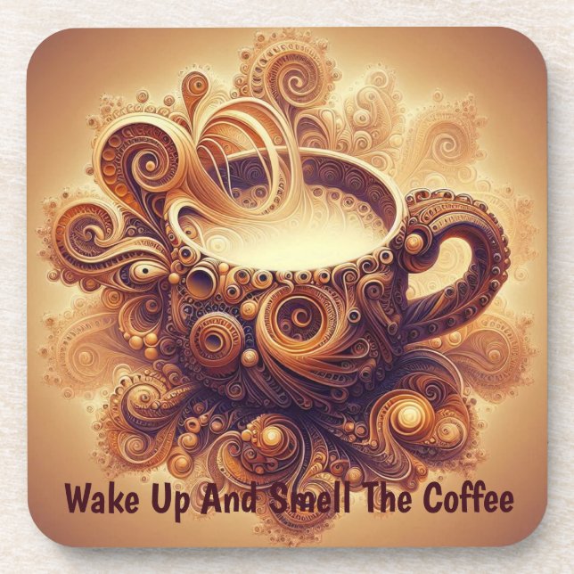Fractal Coffee Reverie Coaster (Front)
