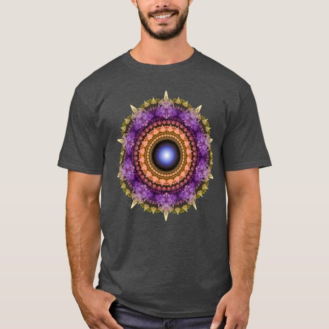 Fractal colourful mandala T-Shirt (Front)