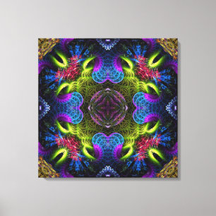 Fractal Colours Geometric Art Canvas Print