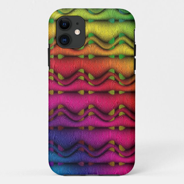 Fractal Composing - coloured waves Case-Mate iPhone Case (Back)