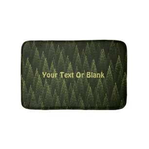 Fractal Conifer Forest Bath Mat