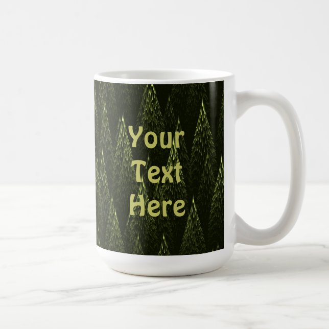 Fractal Conifer Forest Coffee Mug (Right)