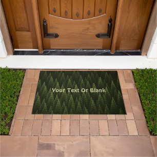 Fractal Conifer Forest Doormat