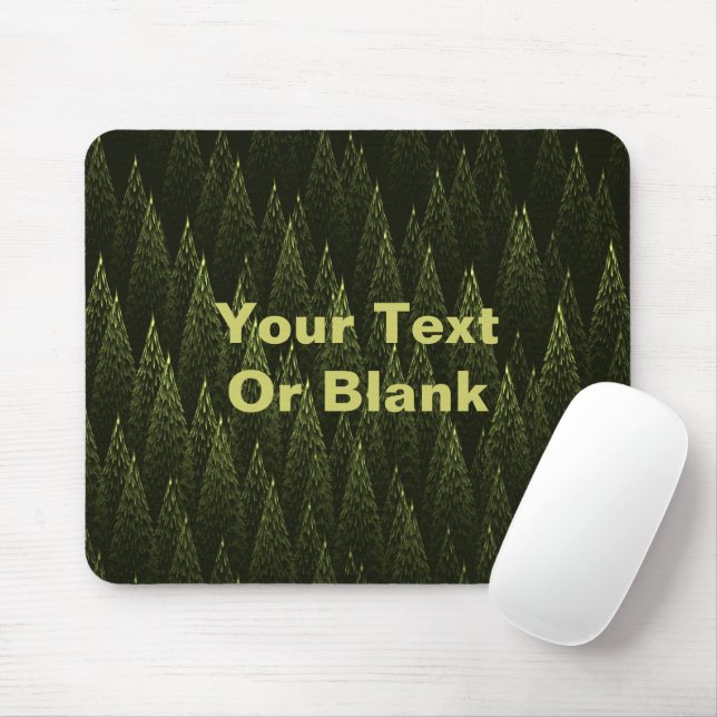 Fractal Conifer Forest Mouse Mat (With Mouse)