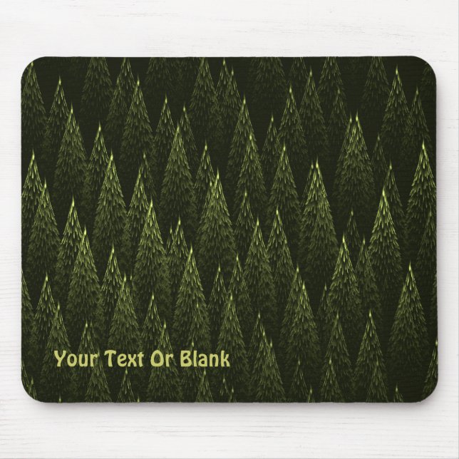 Fractal Conifer Forest Mouse Mat (Front)