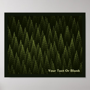 Fractal Conifer Forest Poster