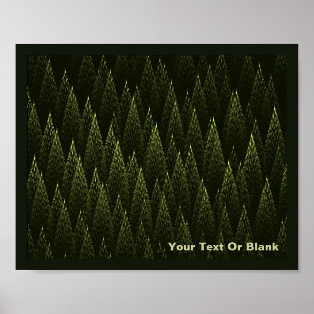 Fractal Conifer Forest Poster (Front)