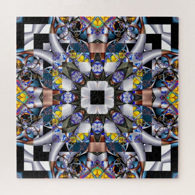Fractal Crazy Quilt Jigsaw Puzzle (Horizontal)