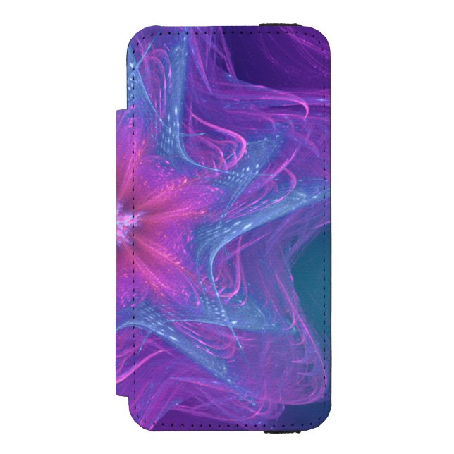 Fractal Delicate Cyan Palette Incipio iPhone Wallet Case (Folio Front)