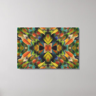 Fractal Design Of Lovebird Feathers Canvas Print