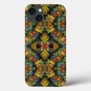 Fractal Design Of Lovebird Feathers iPhone 13 Case