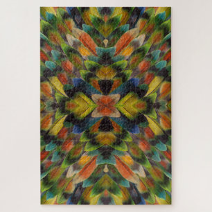 Fractal Design Of Lovebird Feathers Jigsaw Puzzle