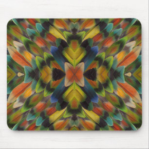 Fractal Design Of Lovebird Feathers Mouse Mat