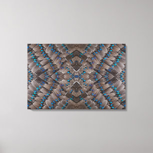 Fractal Design Pheasant Feather Canvas Print