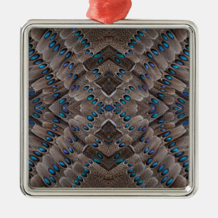 Fractal Design Pheasant Feather Metal Tree Decoration