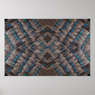 Fractal Design Pheasant Feather Poster