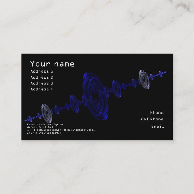 Fractal Drops Buisness Card (Front)