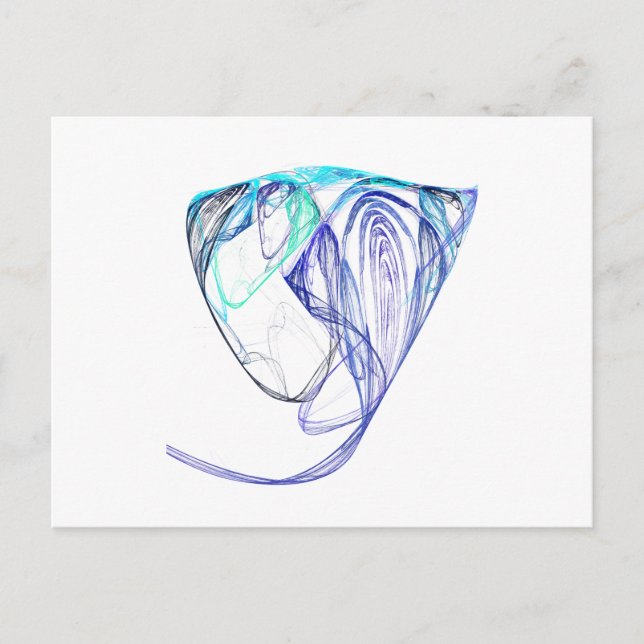 Fractal - Elephant Portrait Postcard (Front)
