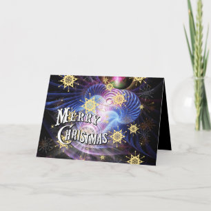 Fractal Energy burst Holiday Card