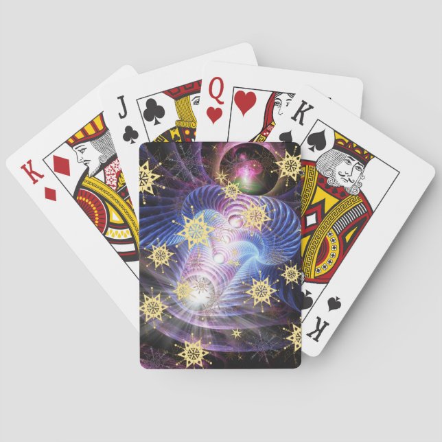Fractal Energy burst Playing Cards (Back)
