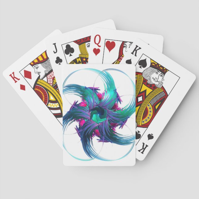 Fractal Fantasy Swirls Playing Cards (Back)