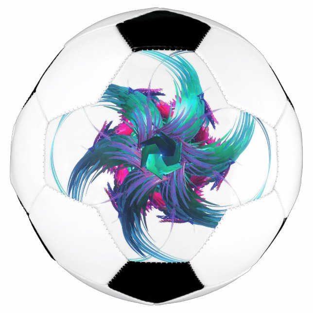 Fractal Fantasy Swirls Soccer Ball (Front)
