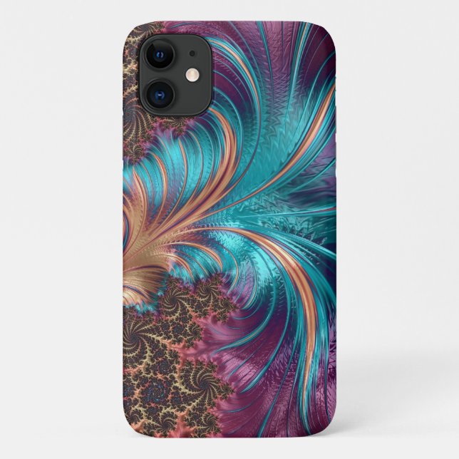 Fractal Feather Case-Mate iPhone Case (Back)