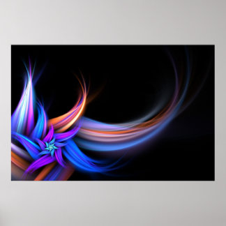 Fractal Feathers Design Poster
