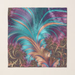Fractal Feathers Scarf<br><div class="desc">Beautiful picture of feathers done in fractal art, is featured on this 36" x 36" square chiffon scarf. Delicate and lovely, the print is visible on both sides. Use yourself or give as a gift for birthdays, Valentine's Day, Mother's Day, retirements and more. This very colourful scarf makes the perfect...</div>