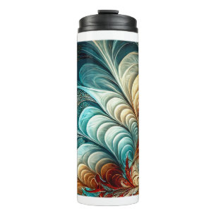 Fractal Feathers Thermal Tumbler 