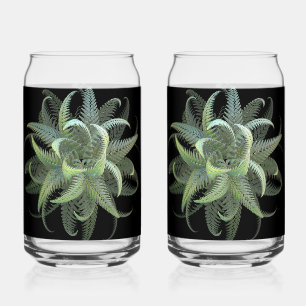 Fractal Fern Bloom Can Glass