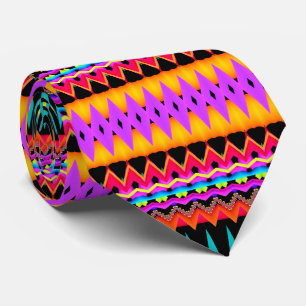 Fractal Fiesta Bright Colours Tie