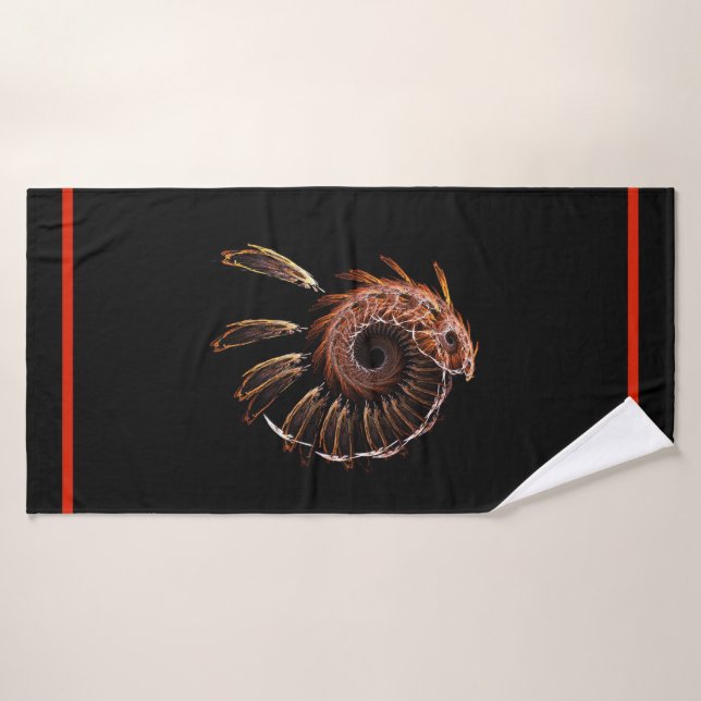 Fractal Firebird Bath Towel (Bath Towel)