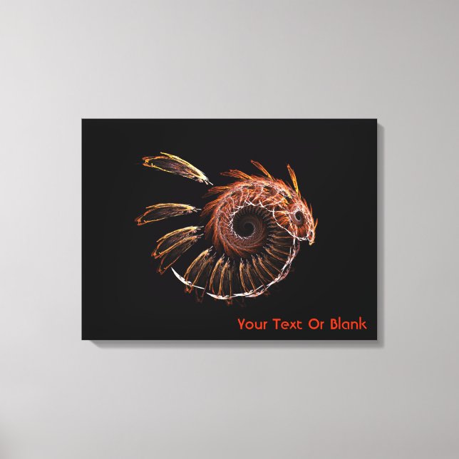 Fractal Firebird Canvas Print (Front)
