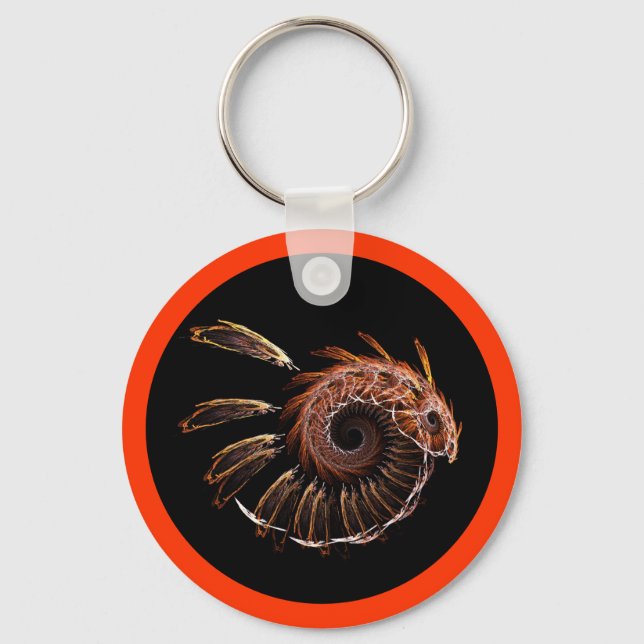 Fractal Firebird Key Ring (Front)