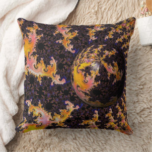 Fractal Firestorm Sphere Cushion