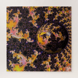 Fractal Firestorm Sphere Jigsaw Puzzle