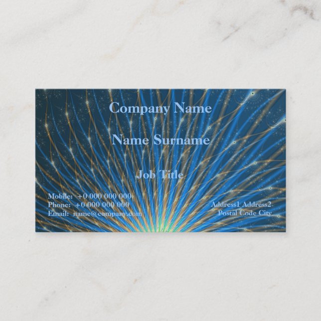 Fractal Fireworks Business Card (Front)
