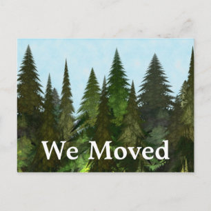 Fractal Firs Announcement Postcard