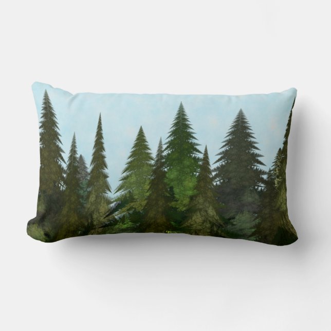 Fractal Firs Lumbar Cushion (Front)