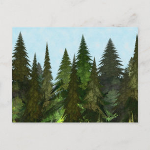 Fractal Firs Postcard