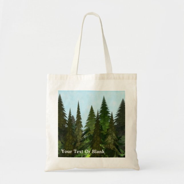 Fractal Firs Tote Bag (Front)