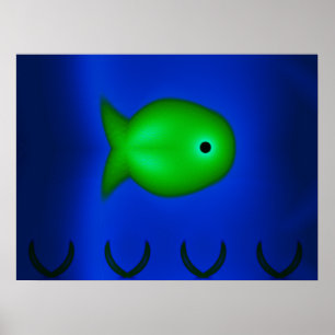 Fractal Fish Poster