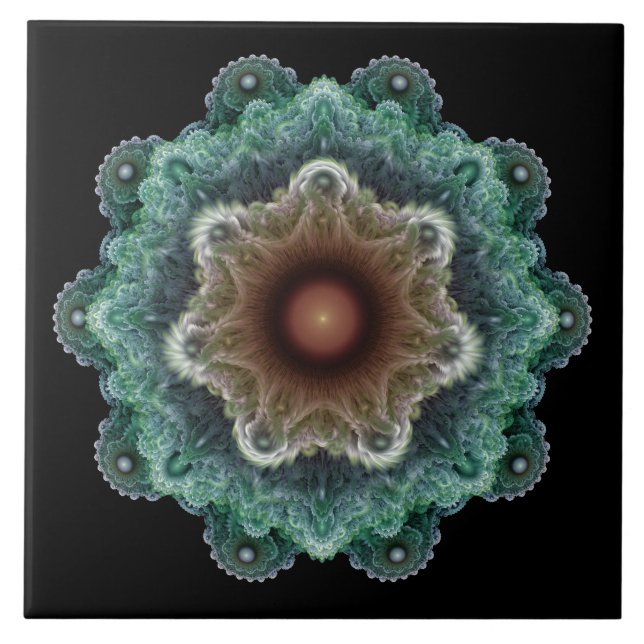 Fractal flamboyant ornament tile (Front)